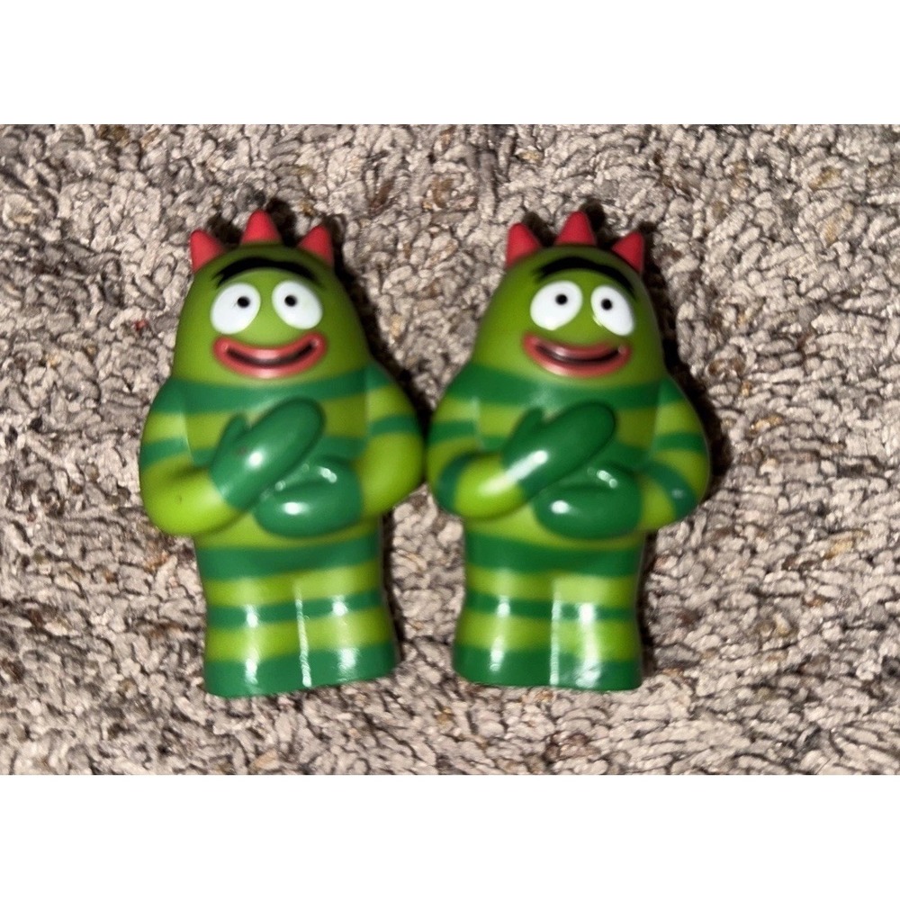 2 Yo Gabba Gabba Brobee Figure Jazwares Figure Plastic Doll TV Show Toy 3" 2013‎